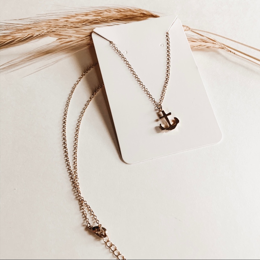 Silver Anchor Dainty Pendant Necklace